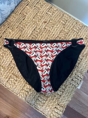 Tory Burch Navy, Red floral pattern Bikini Bottom